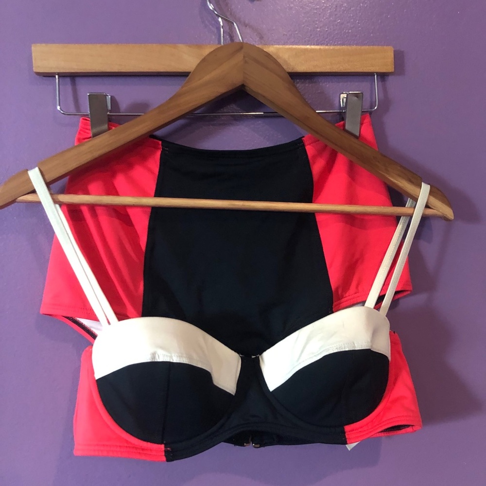 Kate Spade Color Block High Waisted Bikini